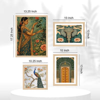 Ethnic Home Decor Wall Frame Set of Four