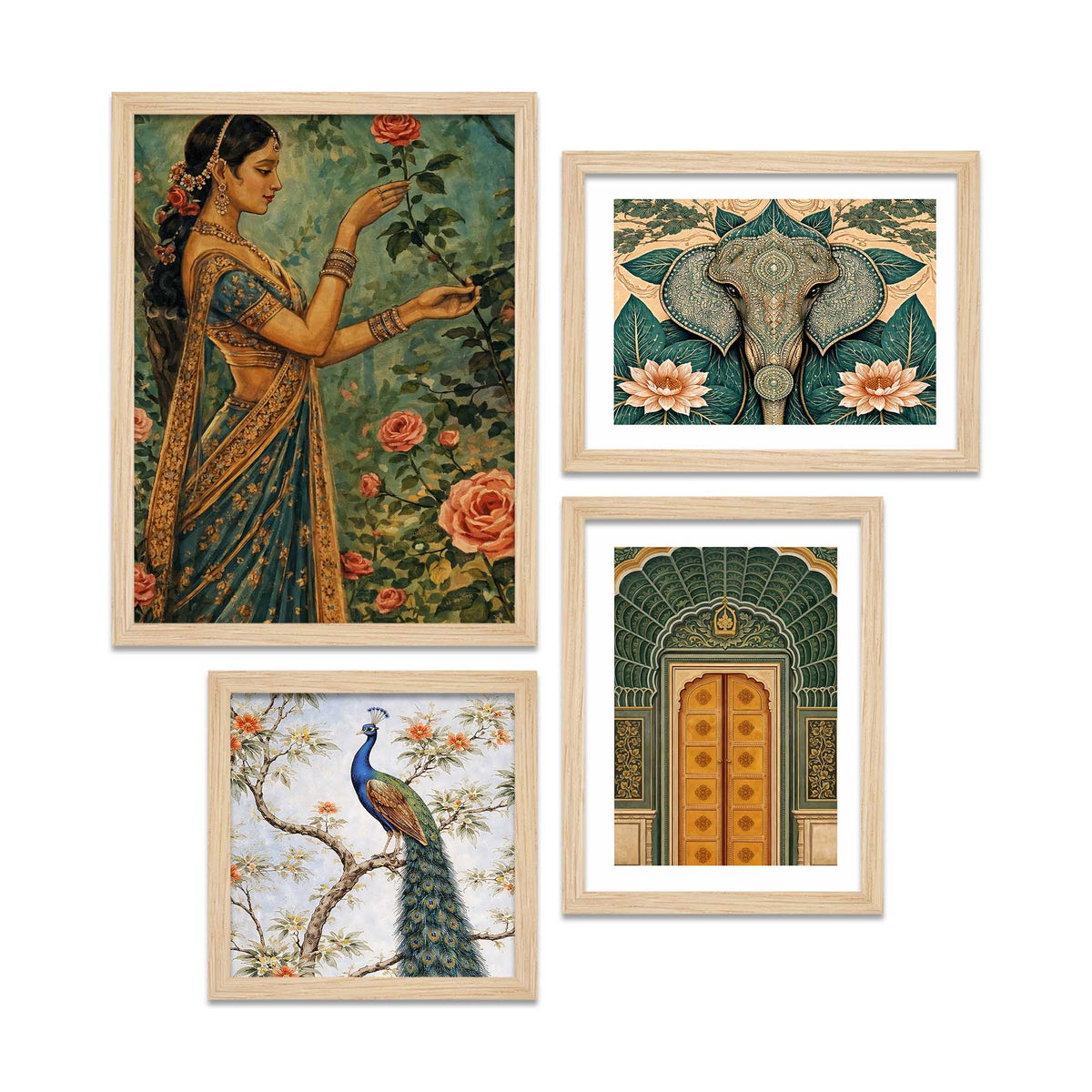 Ethnic Home Decor Wall Frame Set of Four