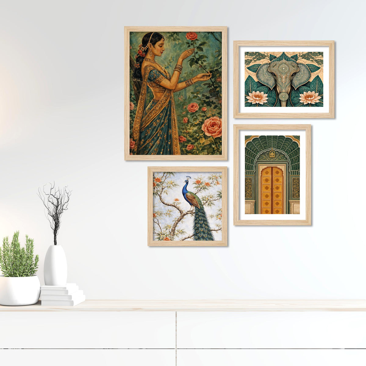 Ethnic Home Decor Wall Frame Set of Four