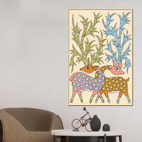 Ethnic Indian Canvas Painting | Nature Inspired Wall Art