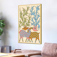 Ethnic Indian Canvas Painting | Nature Inspired Wall Art