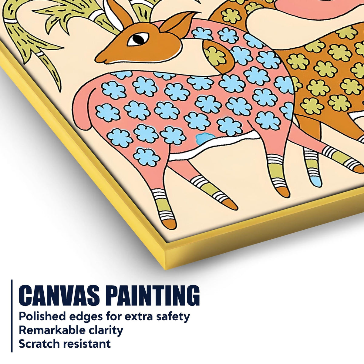 Ethnic Indian Canvas Painting | Nature Inspired Wall Art