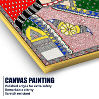 Ethnic Indian Lady Madhubani Canvas Painting