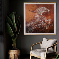 Evening Stallion Horse  Hand Painted Wall Painting with Floating Frame