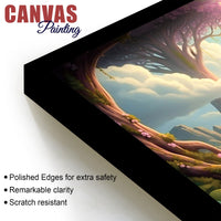 Exclusive Nature Themed Lord Ganesha's Premium Canvas Wall Painting For Home & Office Spaces – Modern Religious Wall Art
