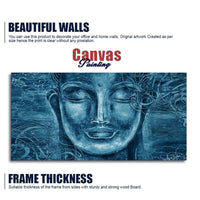 Face Sculpture of Buddha Wall Painting