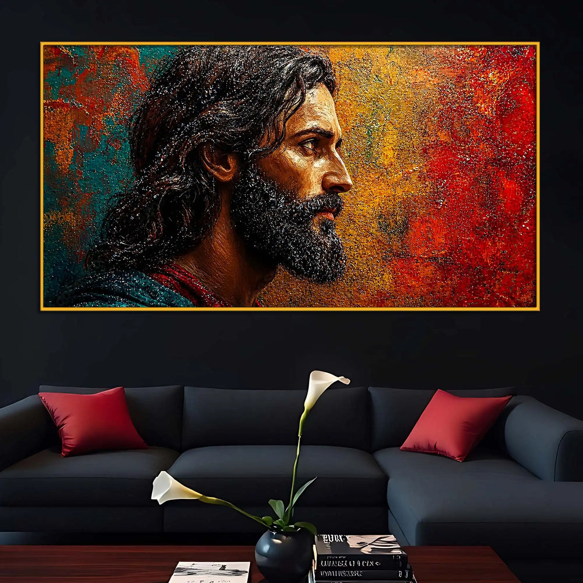 Faith Inspired Jesus Floating Frame Crystal Wall Décor Painting