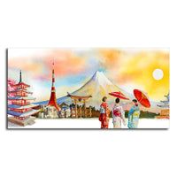 Famous Places of Japan Canvas Wall Painting