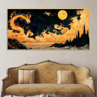 Fantasy Dragon Abstract Canvas Painting