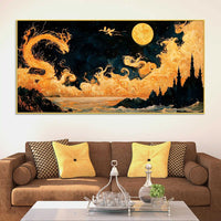 Fantasy Dragon Abstract Canvas Painting