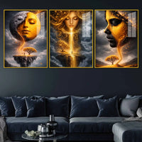 Fantasy Dream World Acrylic Wall Art Painting Set of 3