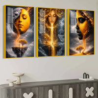 Fantasy Dream World Acrylic Wall Art Painting Set of 3