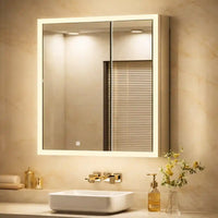 Frameless LED Mirror Cabinet with White Backlight and Touch Control