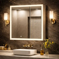 Frameless LED Mirror Cabinet with White Backlight and Touch Control
