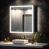 Frameless LED Mirror Cabinet with White Backlight and Touch Control