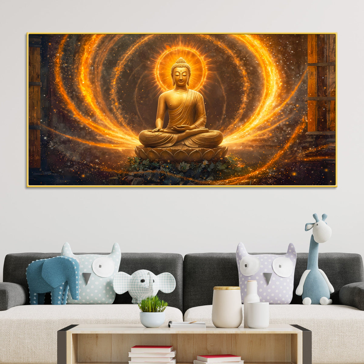 Gautam Buddha Canvas Painting for Stylish Walls