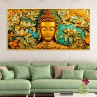 Gautam Buddha Canvas Wall Painting for Peaceful Home Spaces