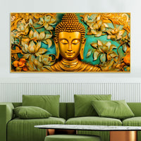 Gautam Buddha Canvas Wall Painting for Peaceful Home Spaces