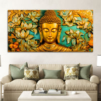 Gautam Buddha Canvas Wall Painting for Peaceful Home Spaces