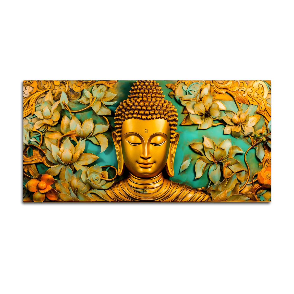 Gautam Buddha Canvas Wall Painting for Peaceful Home Spaces