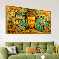 Gautam Buddha Canvas Wall Painting for Peaceful Home Spaces