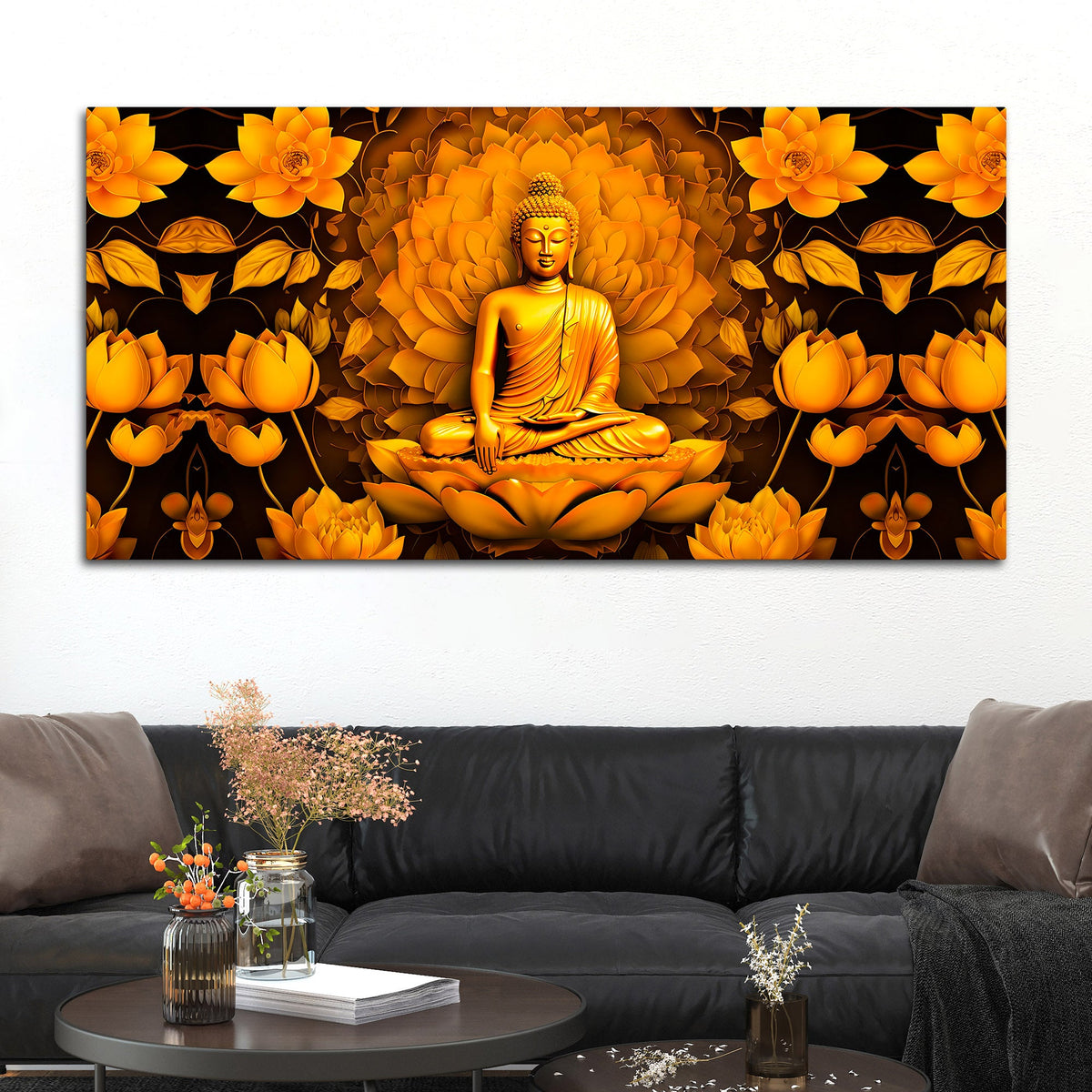 Gautam Buddha Wall Painting for Home Decoration