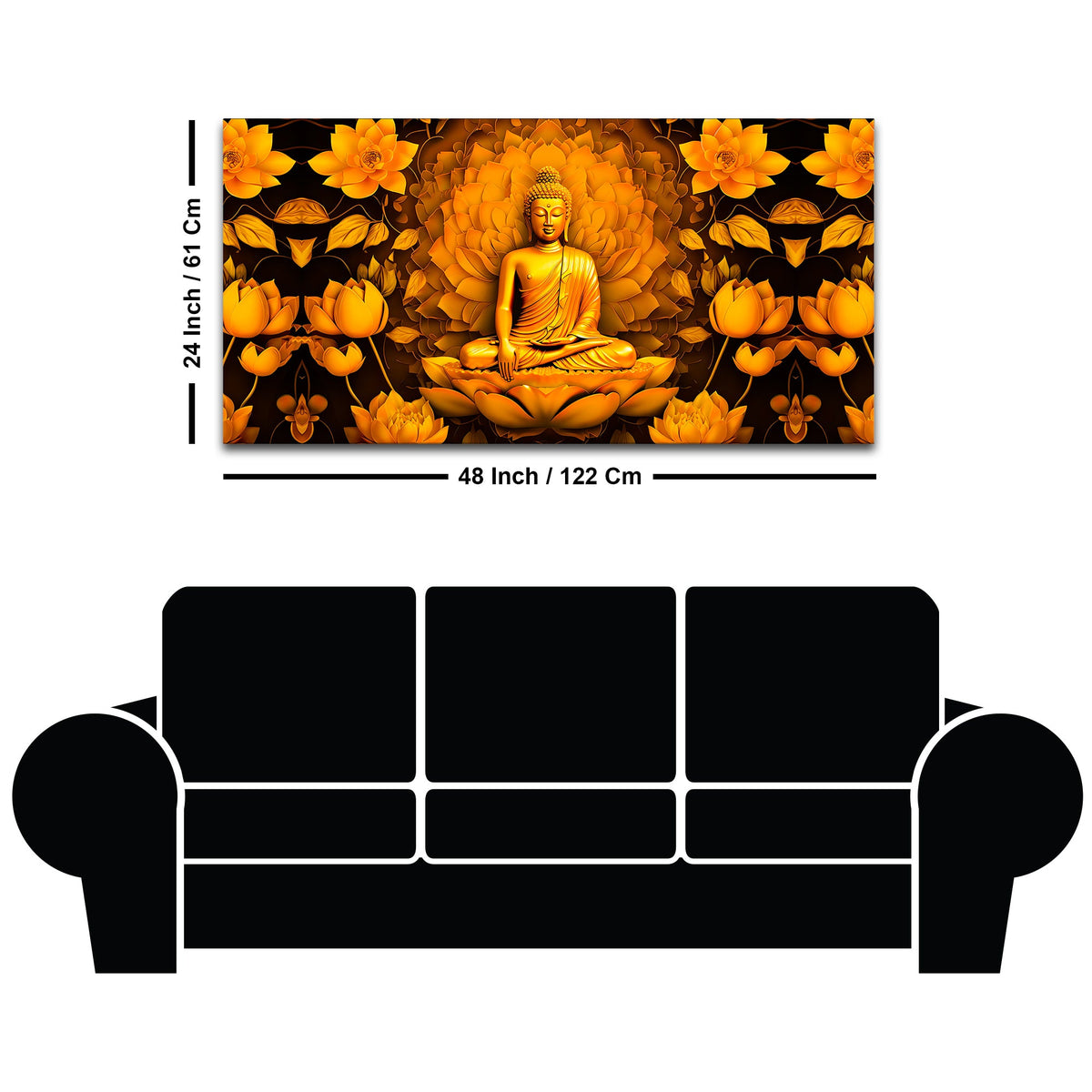 Gautam Buddha Wall Painting for Home Decoration