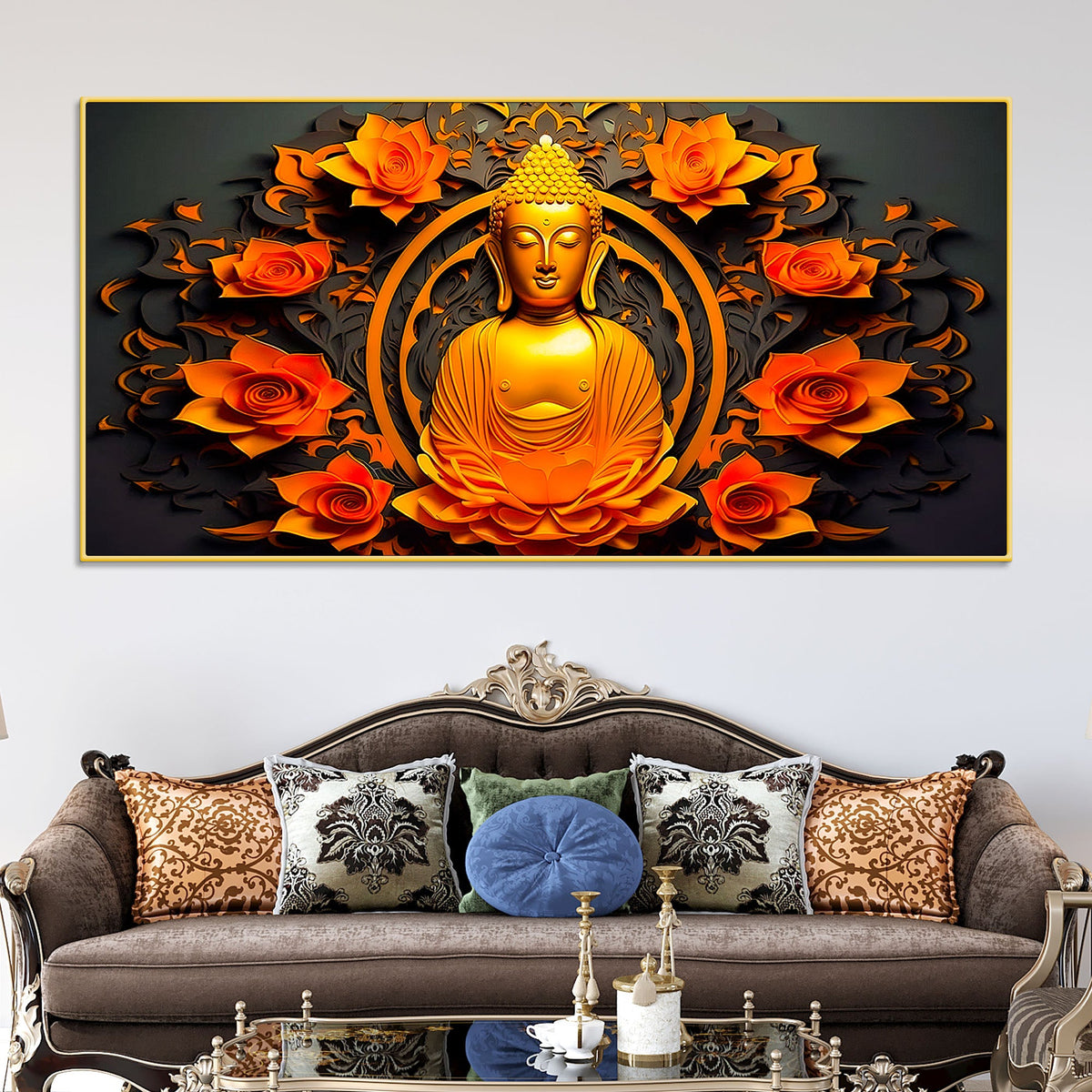 Gautam Buddha Wall Painting for Office & Home Décor
