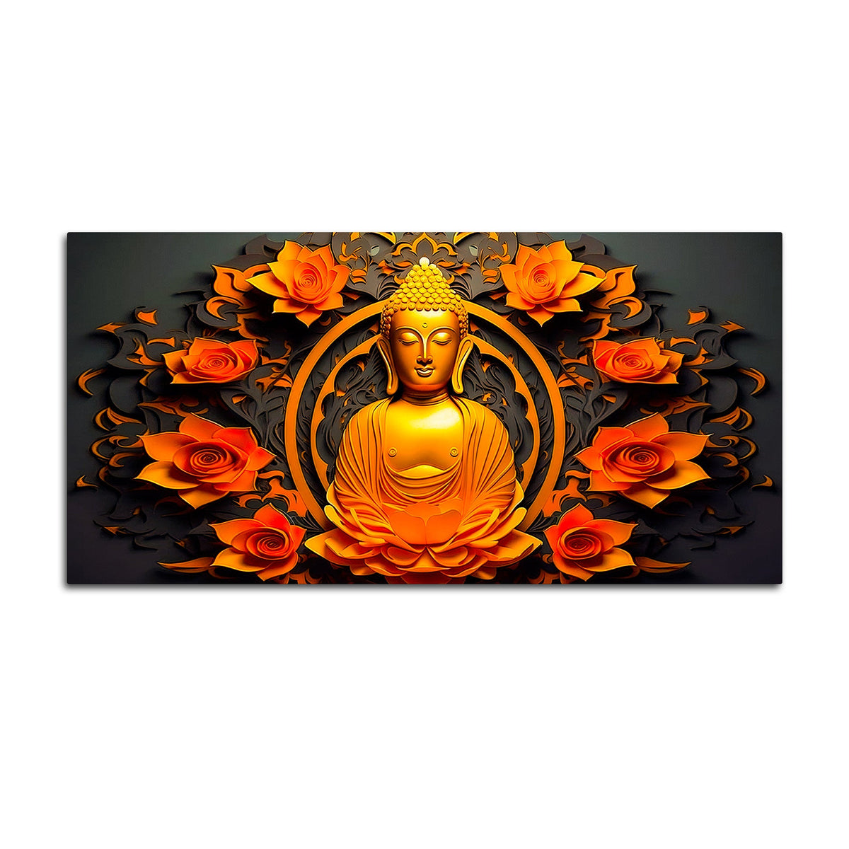 Gautam Buddha Wall Painting for Office & Home Décor