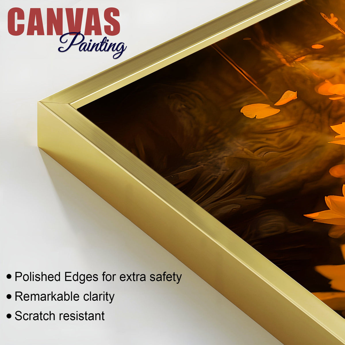 Glowing Lotus Buddha Canvas Painting