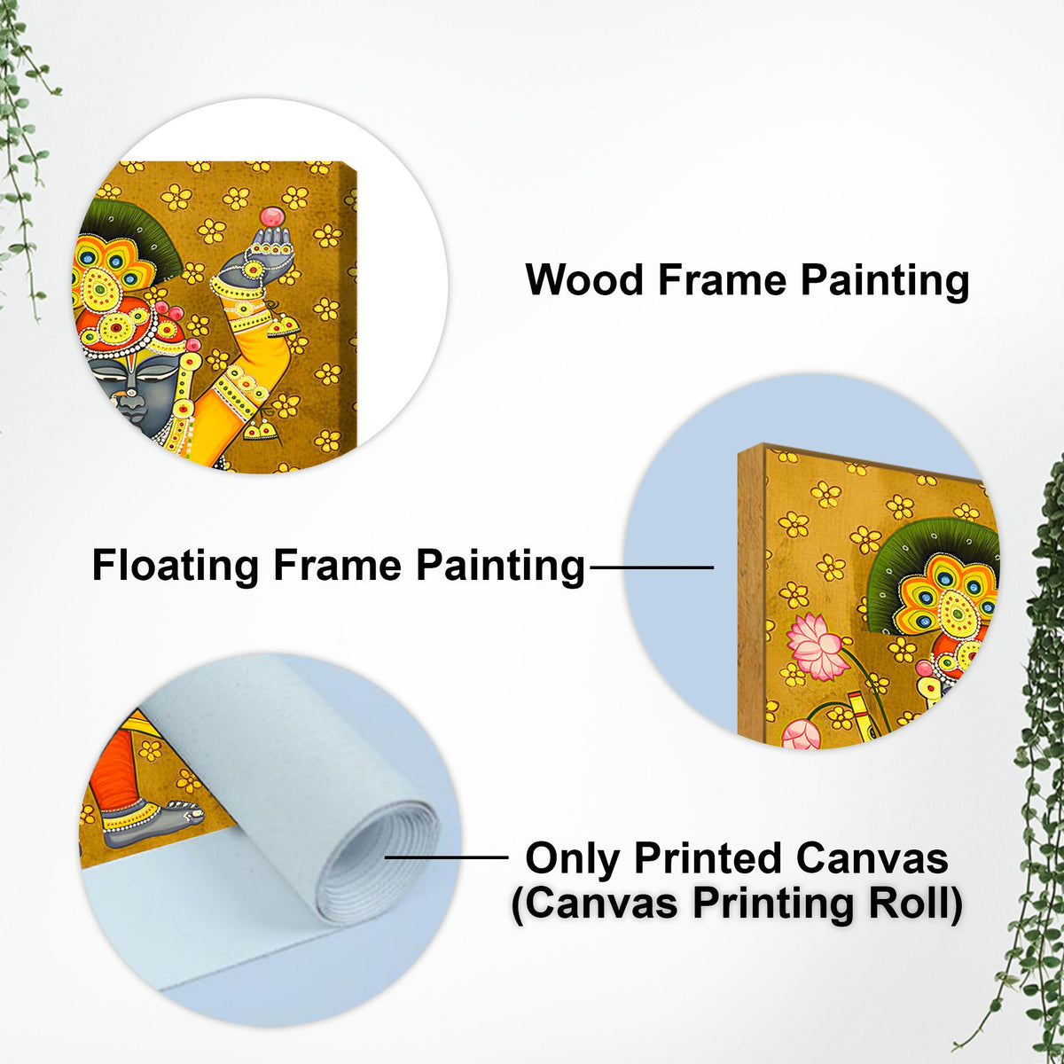 God Shrinath Ji Canvas Painting | Devotional Indian Wall Decor Art