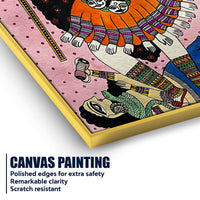 Goddess Kali Madhubani Style Canvas Wall Painting