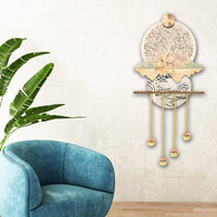 Golden Harmony Crystal Glass Backlit LED Wall Art