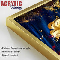 Golden Sparkle Butterflies Acrylic Painting Set of 3