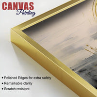 Golden Spiral Abstract Canvas Painting for Modern Home Décor