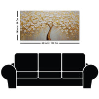 Golden Tree Wall Art Abstract Canvas Painting
