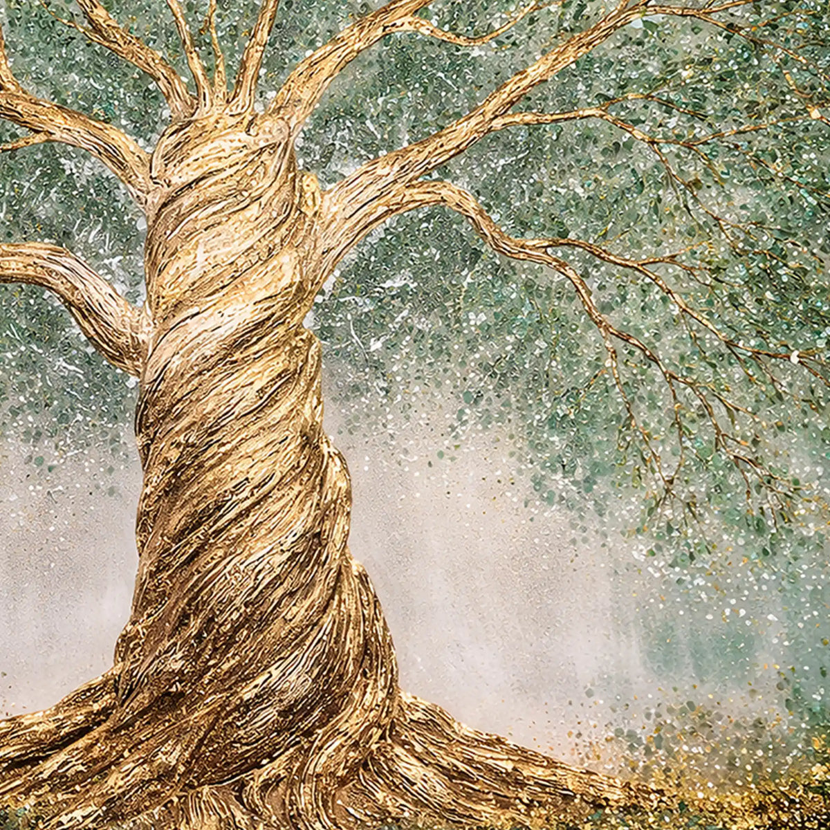 Grand Tree of Life Crystal Glass Wall Painting