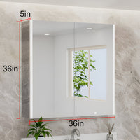 HaloLine Ambient Side Glow LED Mirror with Storage Cabinet