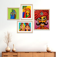 Handcrafted Look Rajasthani Wall Frame Set of Four