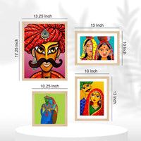 Handcrafted Look Rajasthani Wall Frame Set of Four