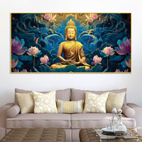 Handcrafted Style Buddha Painting for Artistic Interiors
