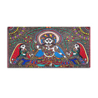 Handcrafted Style Madhubani Ganpati Canvas Wall Painting