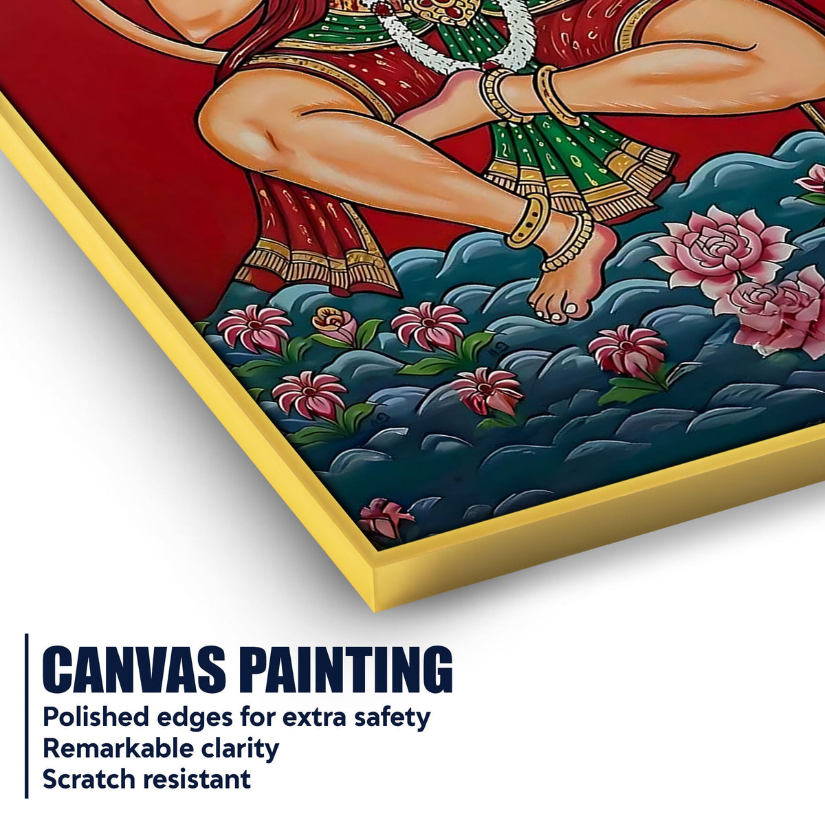 Hindu God Hanuman Ji Blessing Pose Canvas Painting