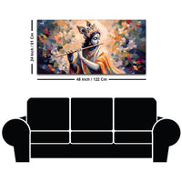 Hindu God Krishna Artistic Painting for Wall Decoration