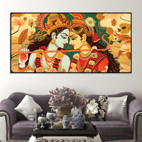 Hindu God Radha Krishna Painting for Elegant Home Decoration