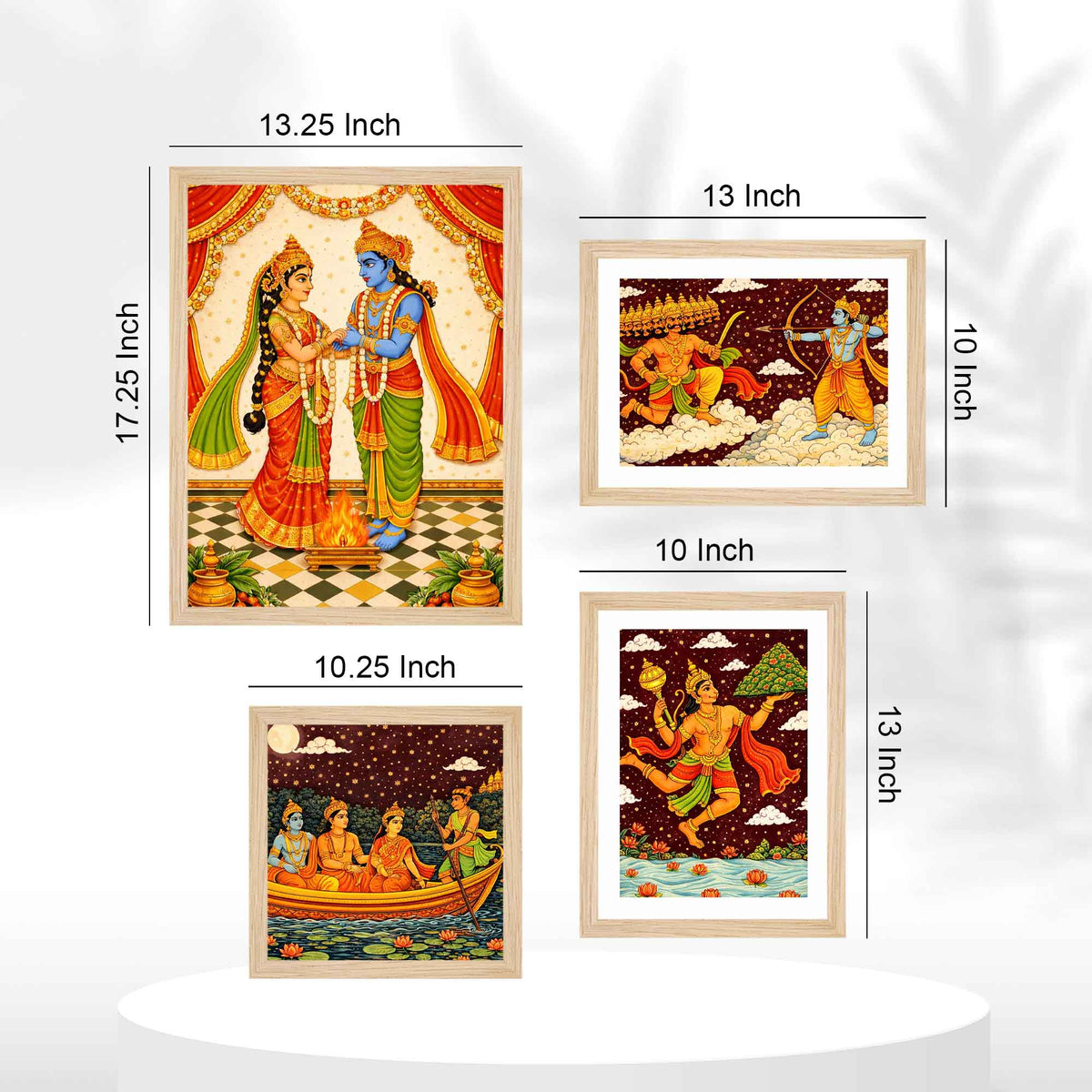 Hindu Mythology Ramayana Wall Frame Set of Four