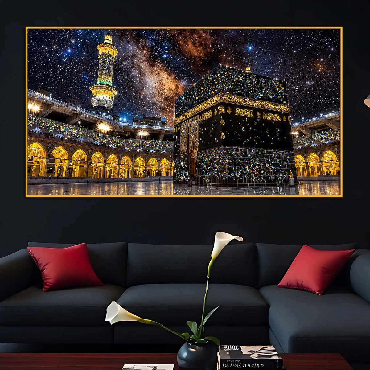 Holy Kaaba Floating Frame Crystal Wall Painting