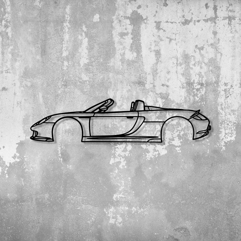 Iconic Convertible Sports Car Metal Wall Art