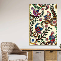 Indian Birds Canvas Painting | Nature Inspired Wall Decor & Gifting