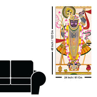 Indian Pichwai Art Shrinathji Canvas Painting | Premium Devotional Wall Art